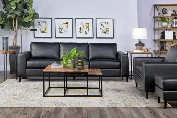 Emory Heather Gray Black Area Rug - 5 3  X 7 7 