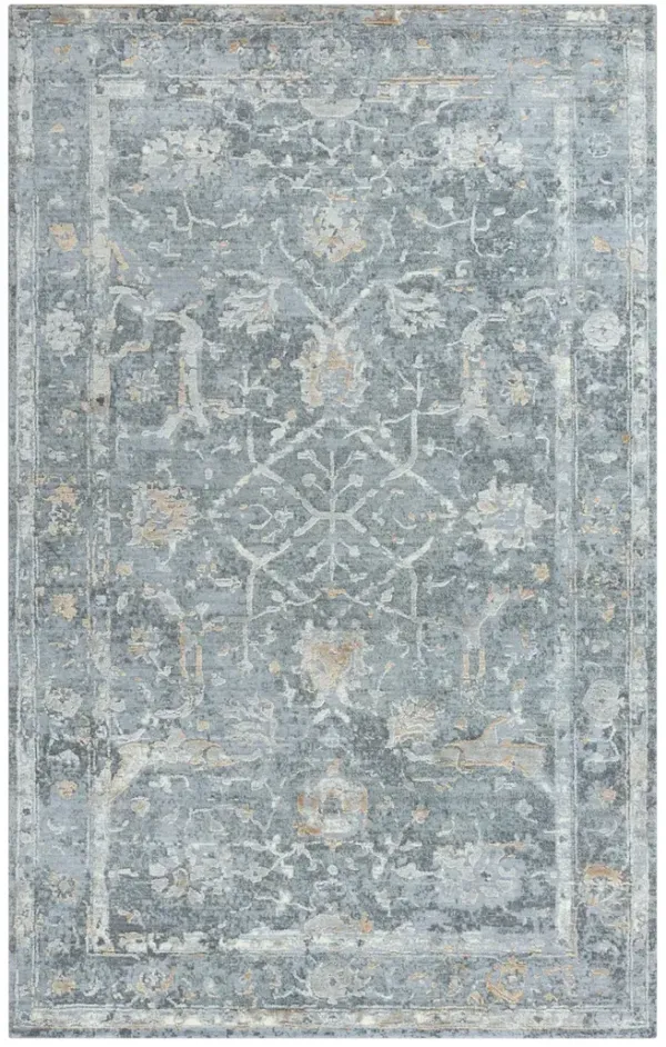 Artistry Border Grey Area Rug - 5 0  X 8 0 
