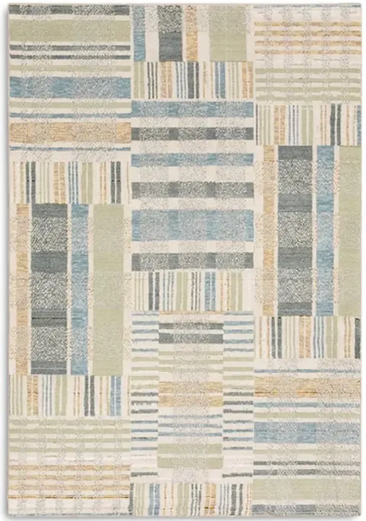 Atlas Geometric Green Area Rug - 5 3  X 7 3 