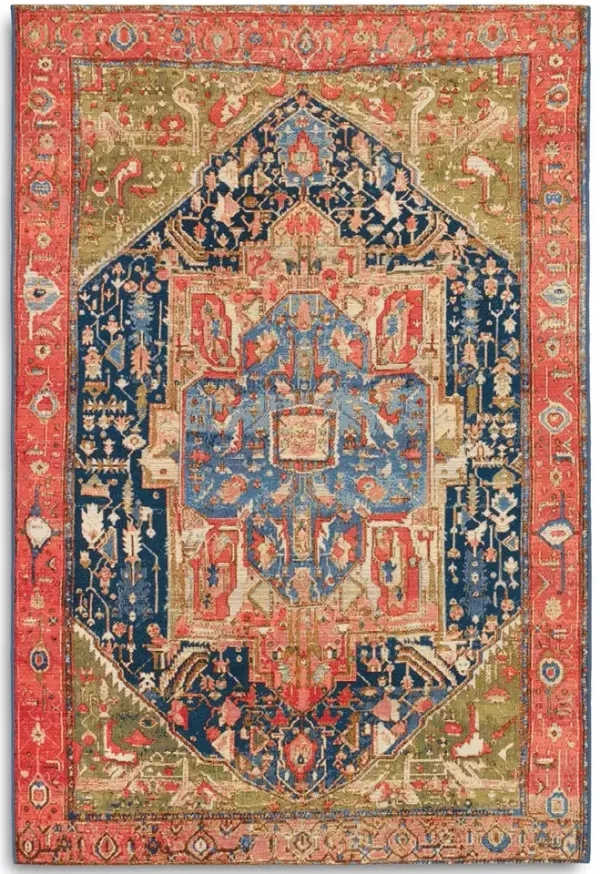 Marina Heriz Red Area Rug - 4 10  x 7 6 