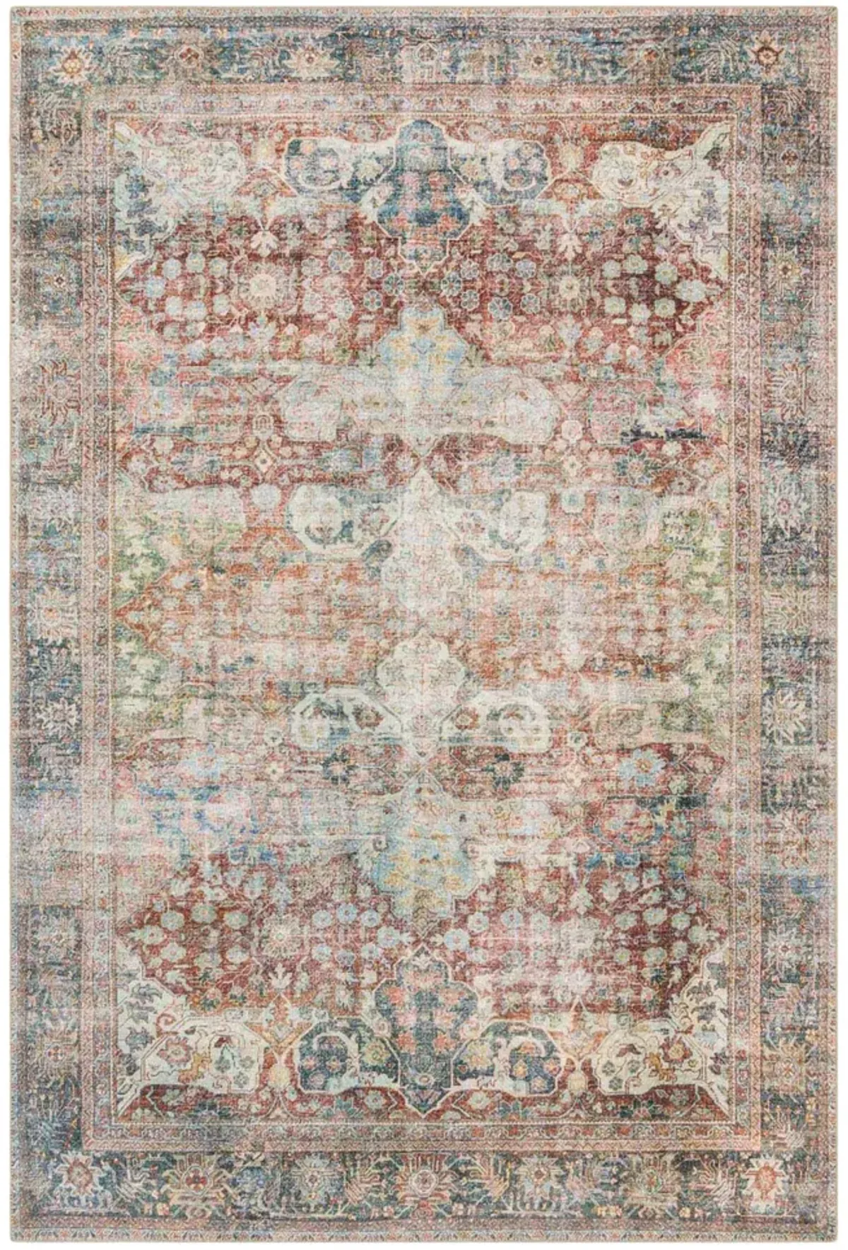 Loren Brick Multi Area Rug 5 0  X 7 6 
