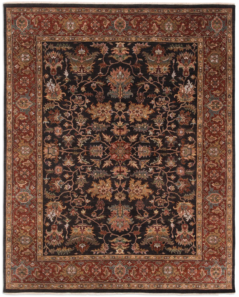 Kashi Brown Rust Area Rug - 5 6  x 8 6  