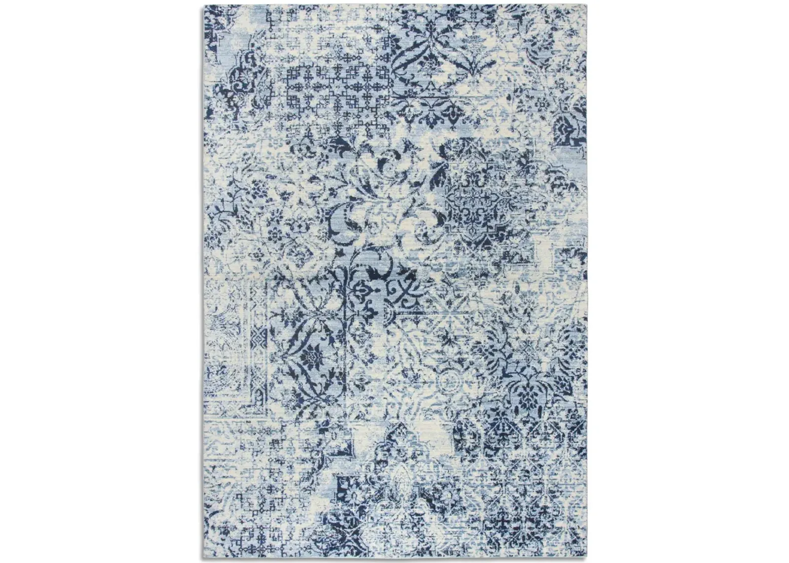 Panache Blue Collage Area Rug - 5 3  X 7 6 