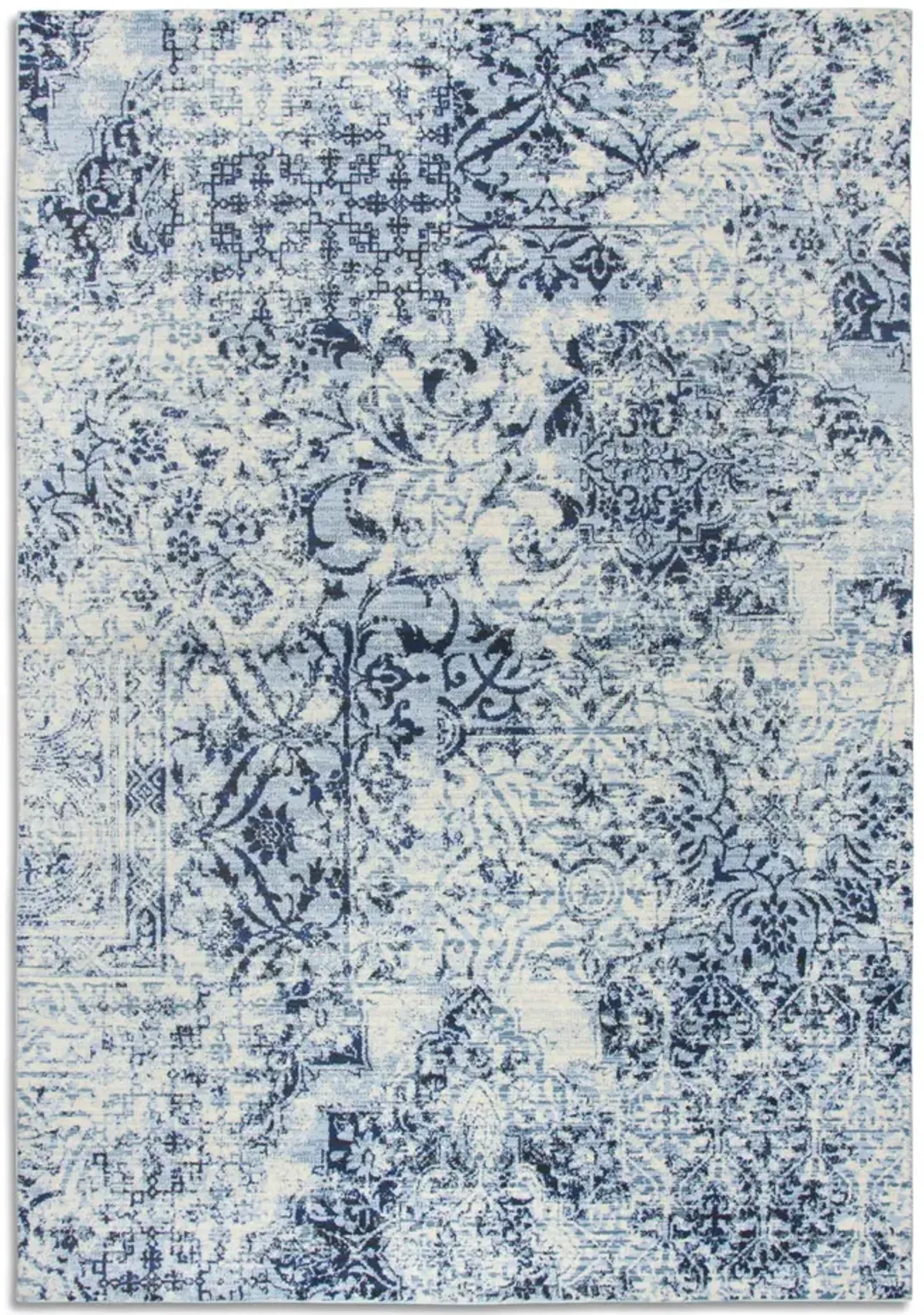 Panache Blue Collage Area Rug - 5 3  X 7 6 