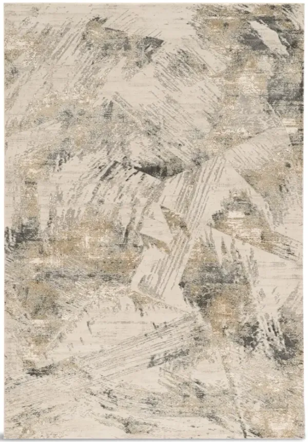 Generations Grey Beige Inspire Area Rug - 5 3  X 7 7