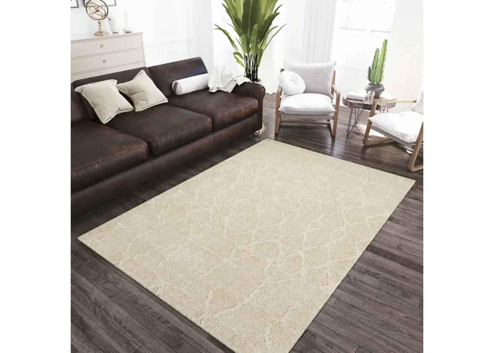 Marquee Ivory Area Rug - 5 1  X 7 5 