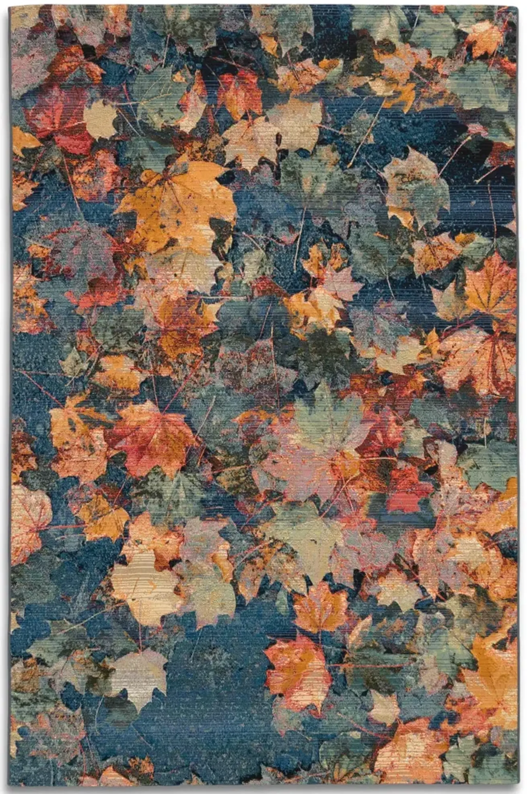 Marina Falling Leaves Multi 4 10 X 7 6 Area Rug Hom Furniture ...