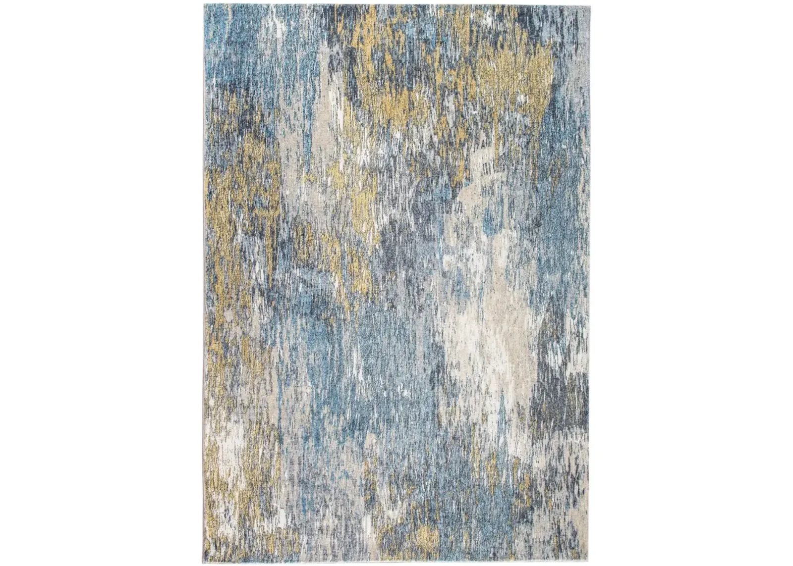 Roxy Blue Gold Mirage Area Rug - 5 0  X 7 6 