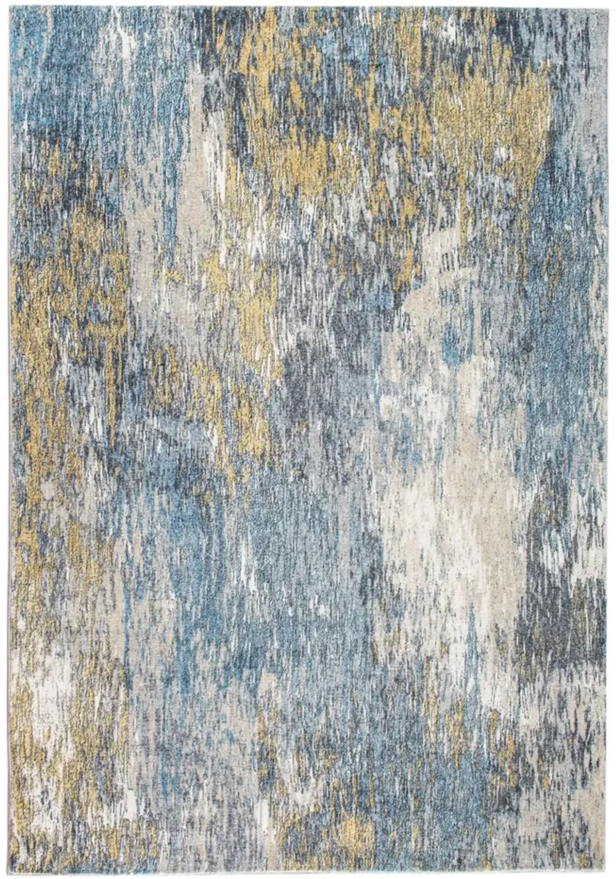 Roxy Blue Gold Mirage Area Rug - 5 0  X 7 6 