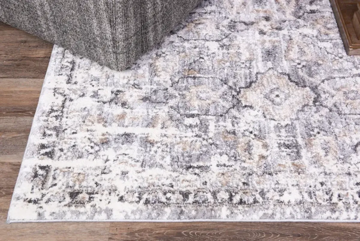 Theory Natural Grey Area Rug - 5 3  X 7 8 