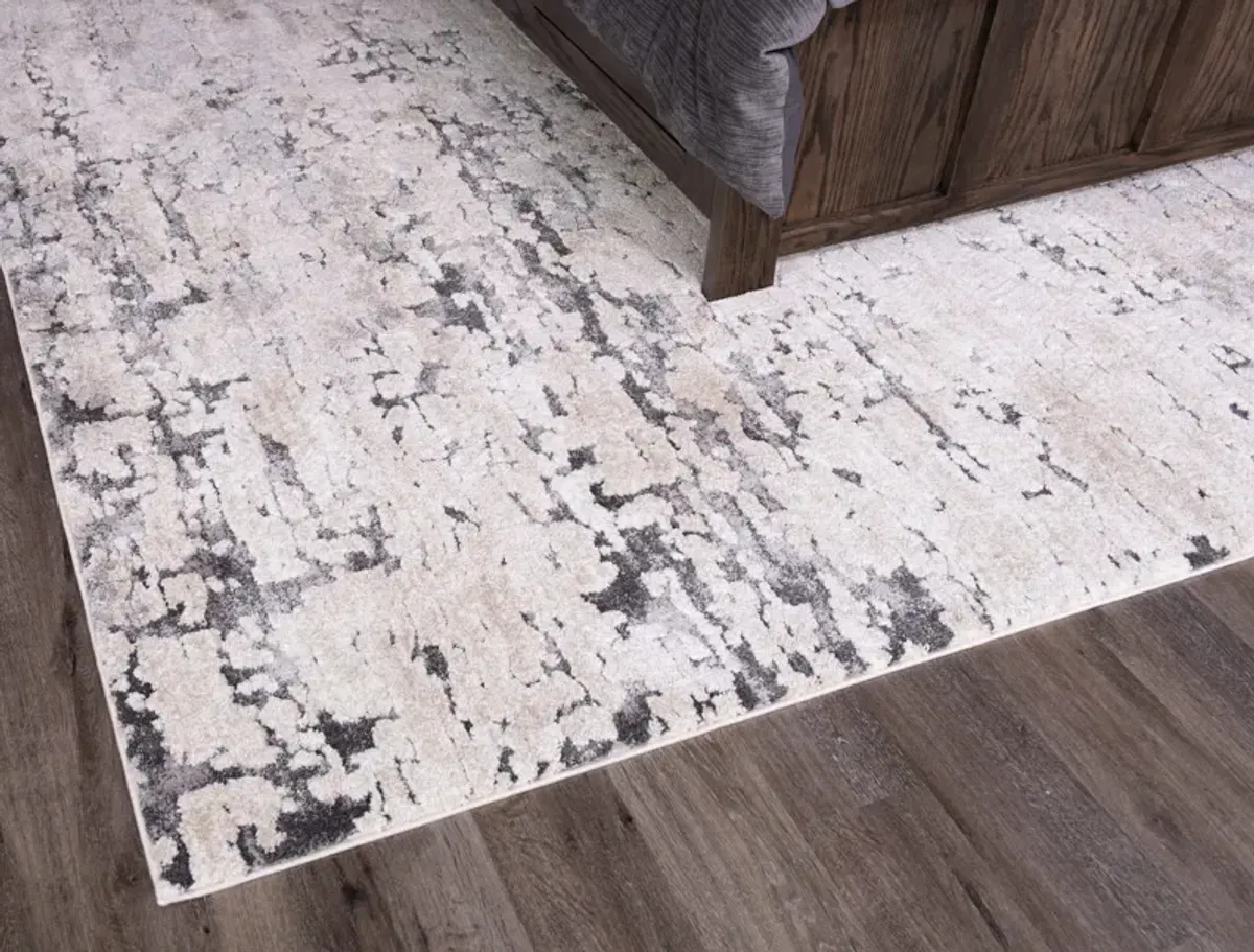 Theory Taupe Grey Area Rug - 5 3  X 7 8 