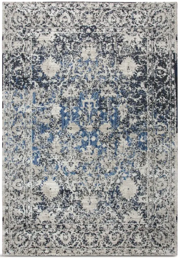 Panache Taupe Blue Area Rug - 5 3  X 7 6 