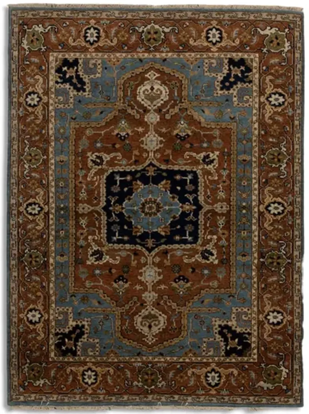 Hand Knotted Rust 5 0  x 6 9  Area Rug