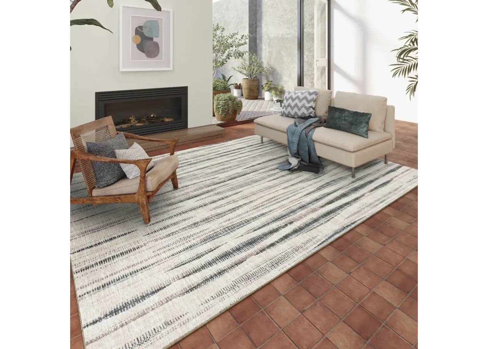 Urban Amador Ivory Area Rug - 5 0  x 7 6   