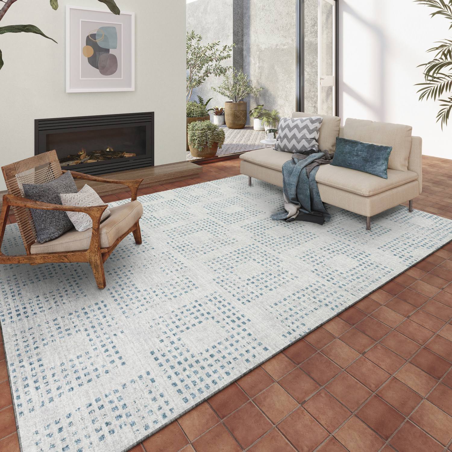 Urban Delano Tin Area Rug - 5 0  x 7 6   