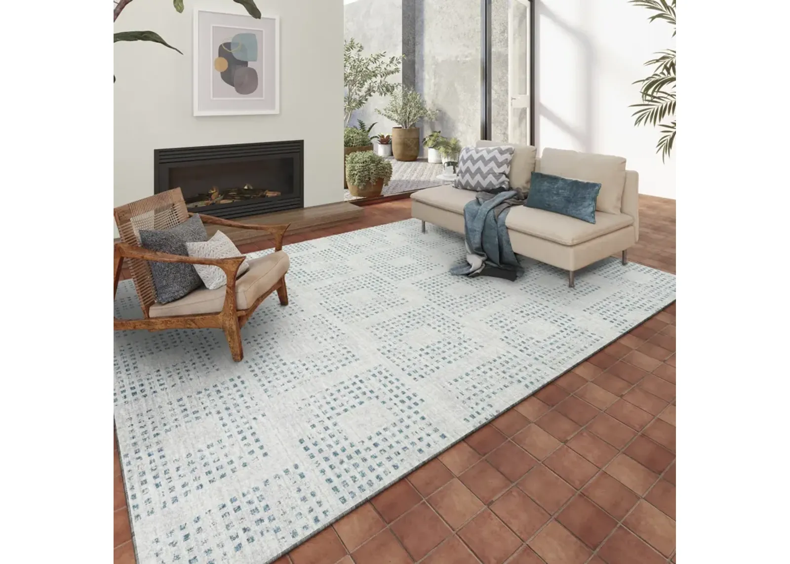 Urban Delano Tin Area Rug - 5 0  x 7 6   