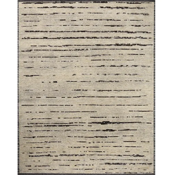 Amber Lewis Briyana Natural Black 5 8  x 8 6  Area Rug