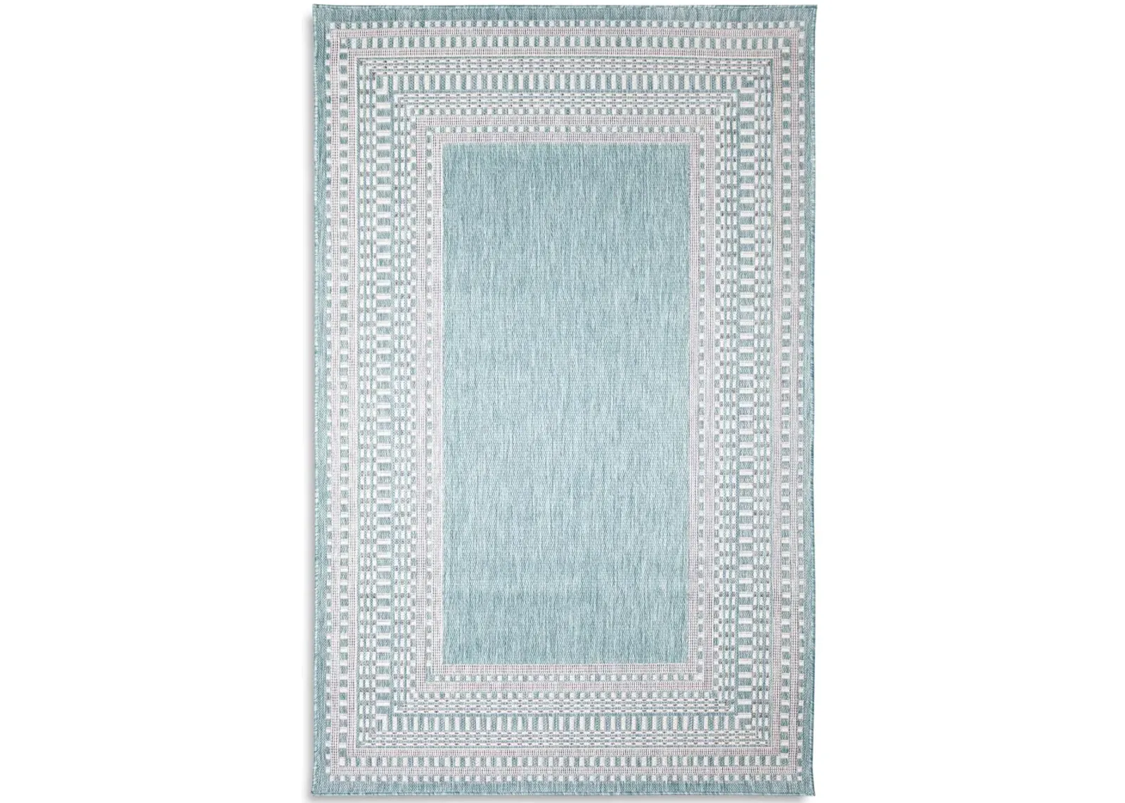 Malibu Etched Aqua 5 3  X 7 6  Outdoor Rug