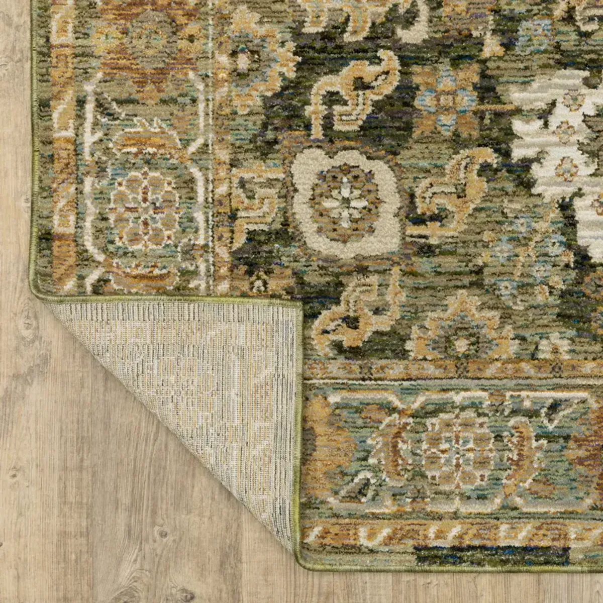 Andorra Green Gold Area Rug - 5 3  X 7 3 