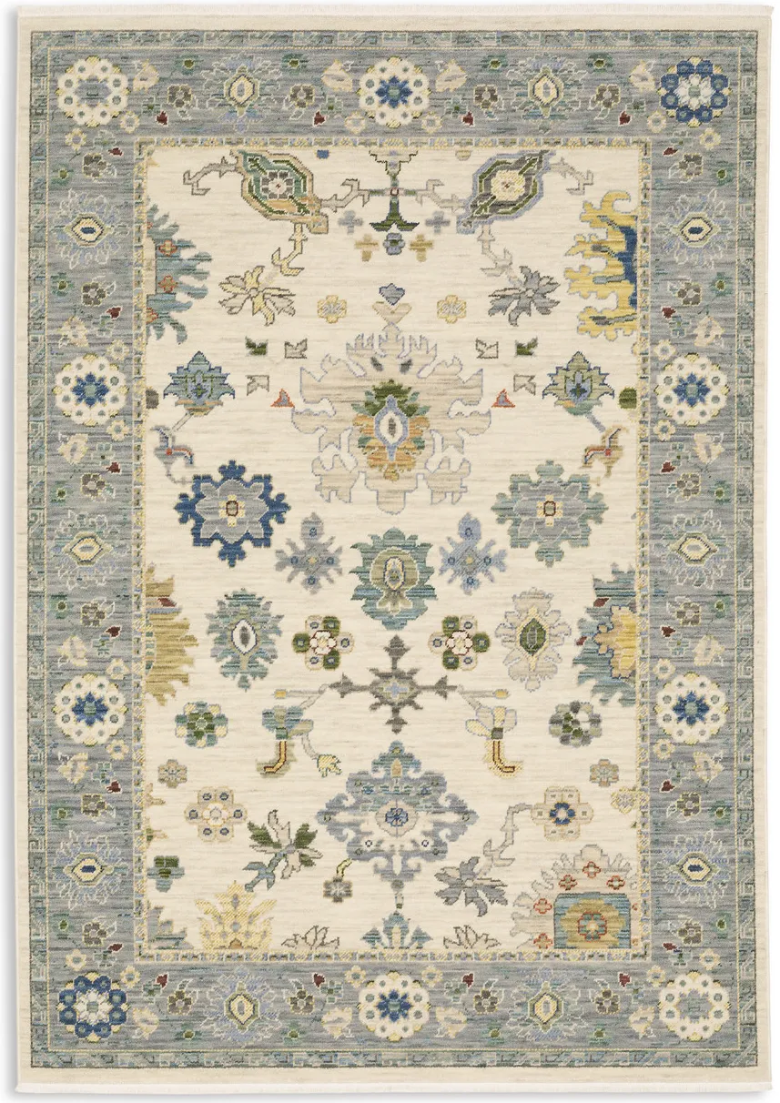 Lucca Blue Ivory - 5 3  x 7 3  Area Rug