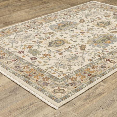 Lucca Ivory Multi 5 3  x 7 6  Area Rug