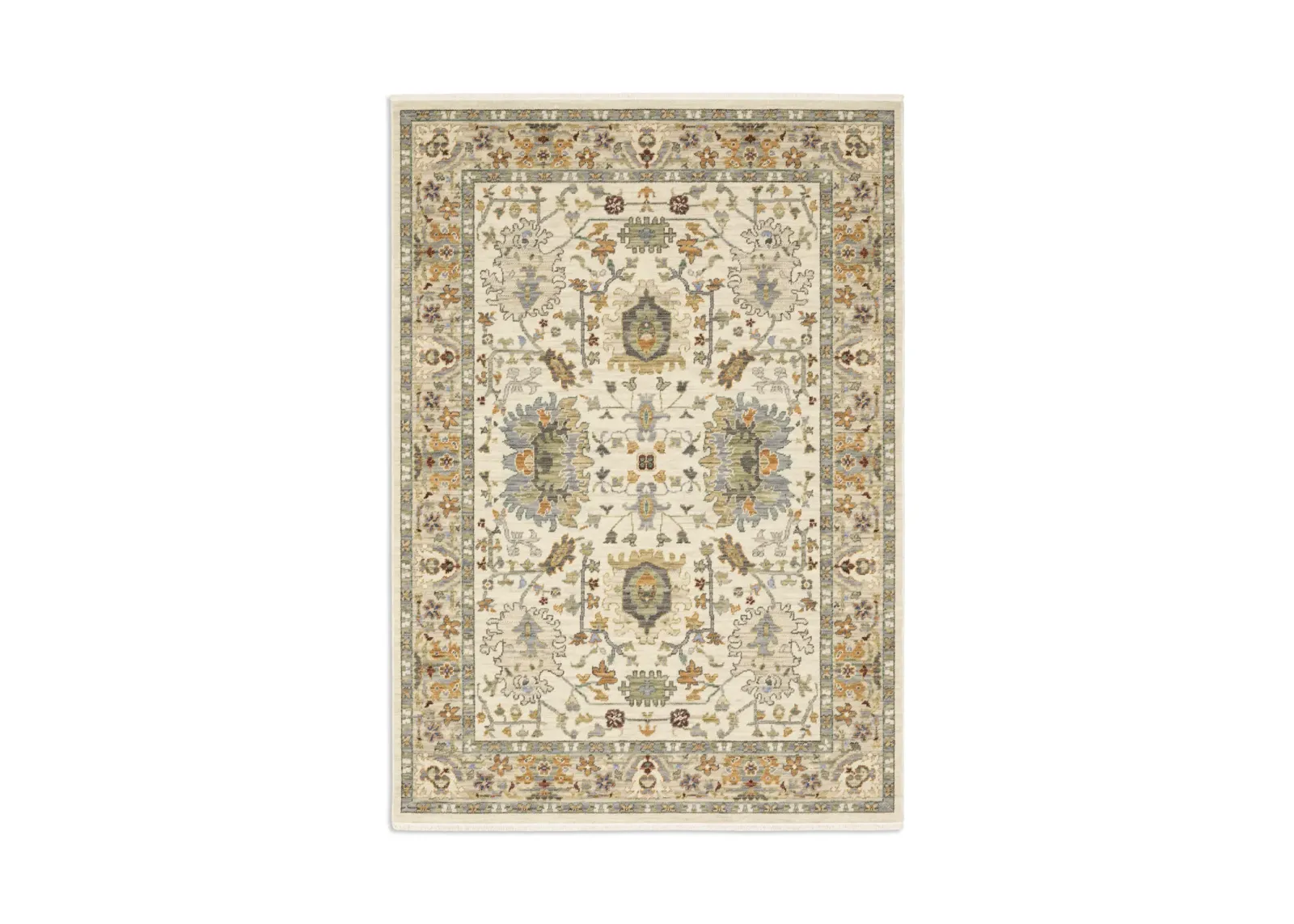 Lucca Ivory Multi 5 3  x 7 6  Area Rug