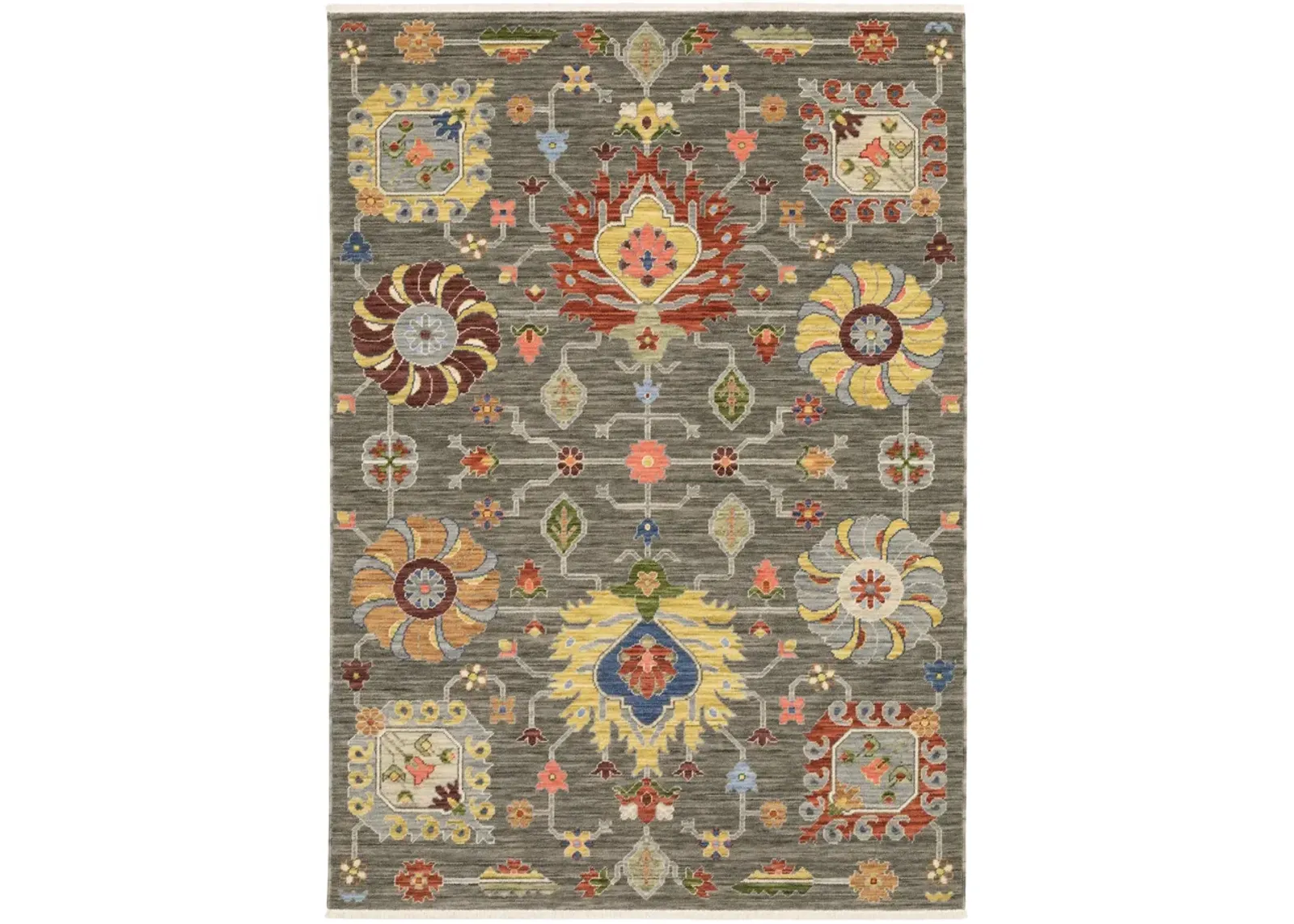 Lucca Grey Multi 5 3  x 7 6  Area Rug