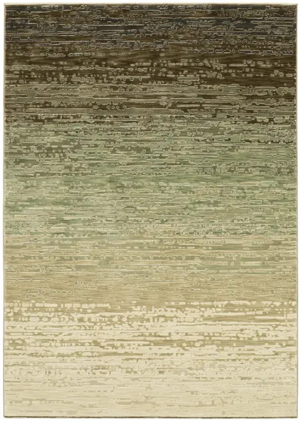 Reed Beige Green Area Rug - 5 3  X 7 6 