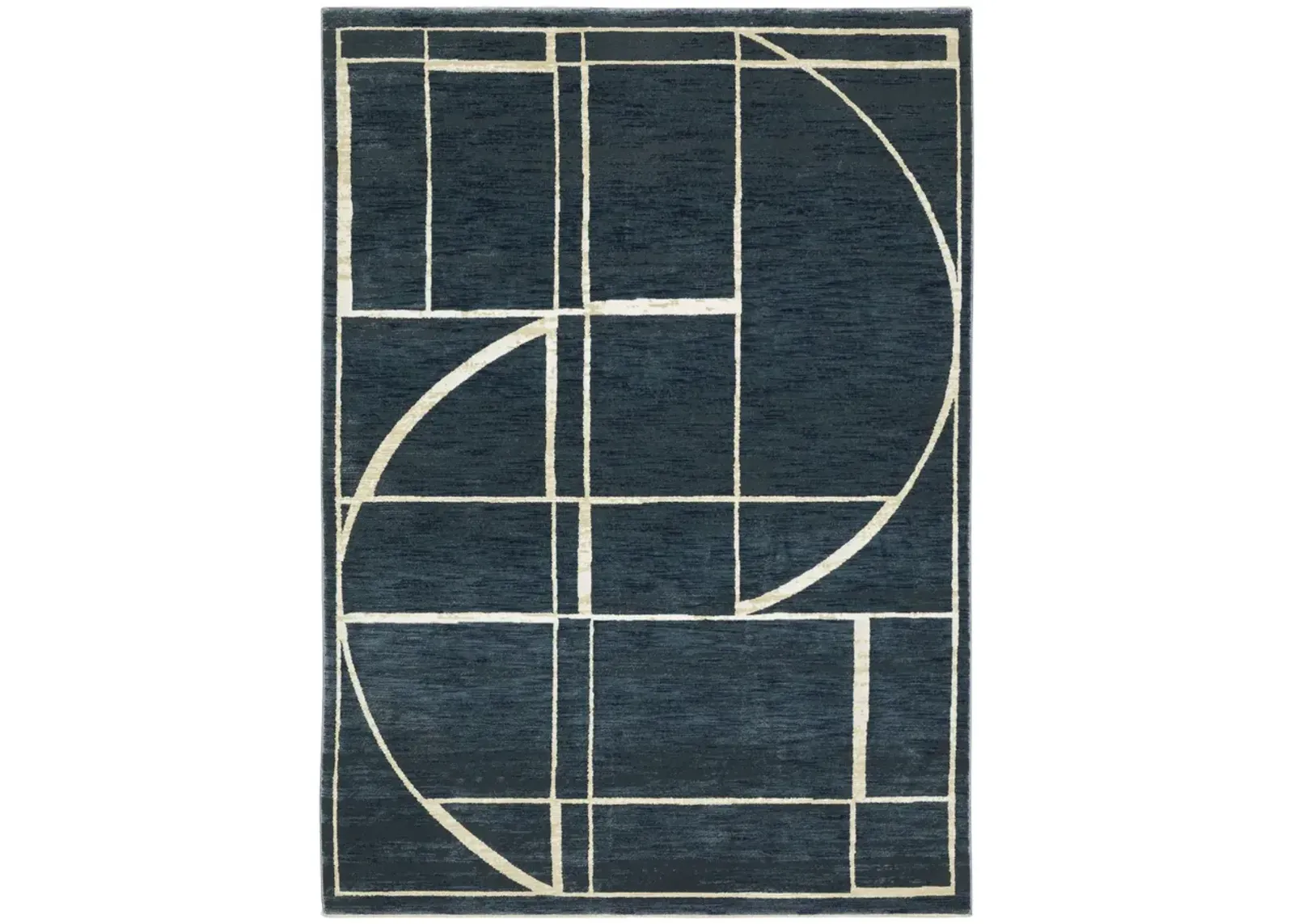 Reed Blue Ivory 5 3  X 7 6  Area Rug