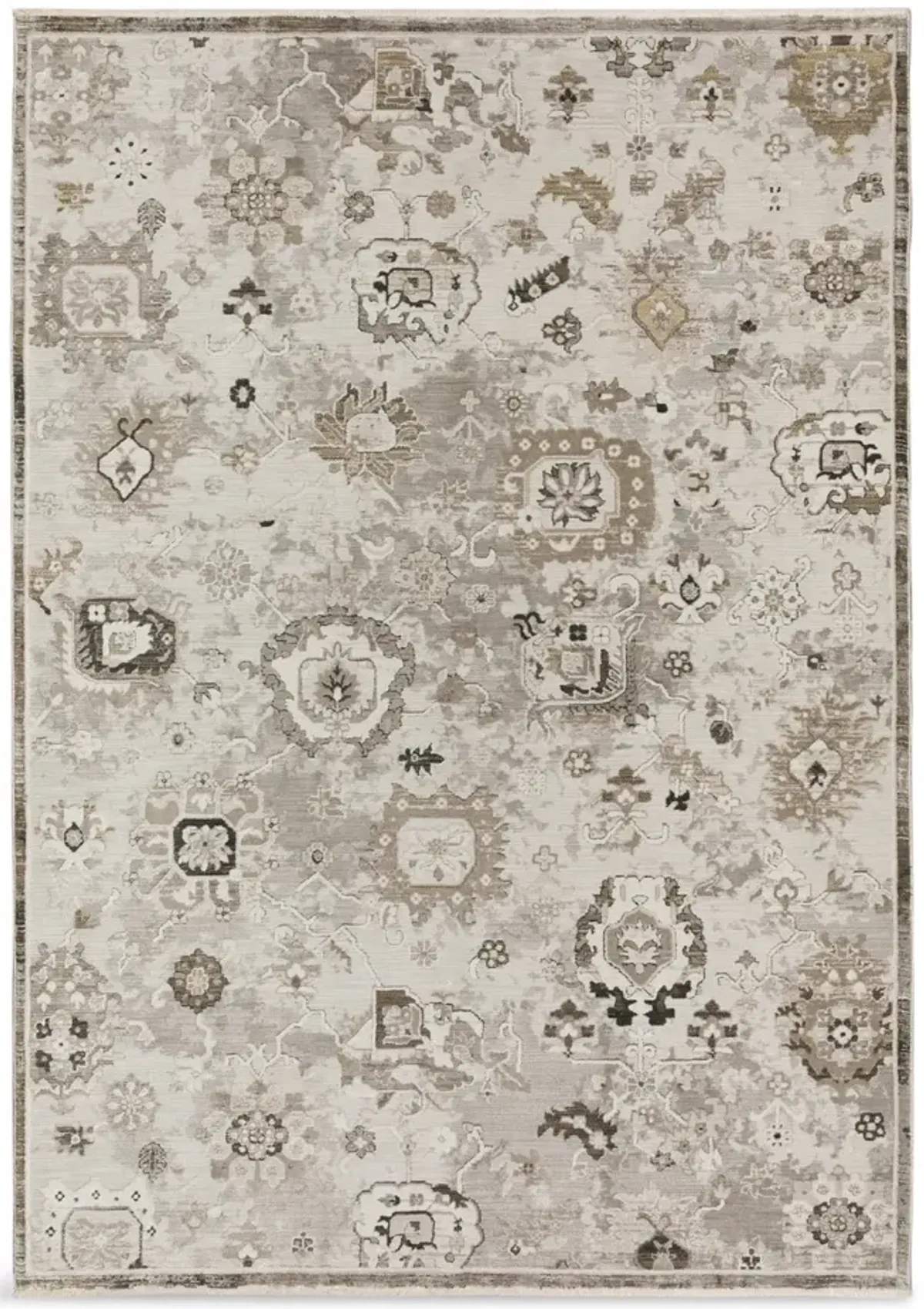 Antalya Silver 5 3  x 7 8   Area Rug