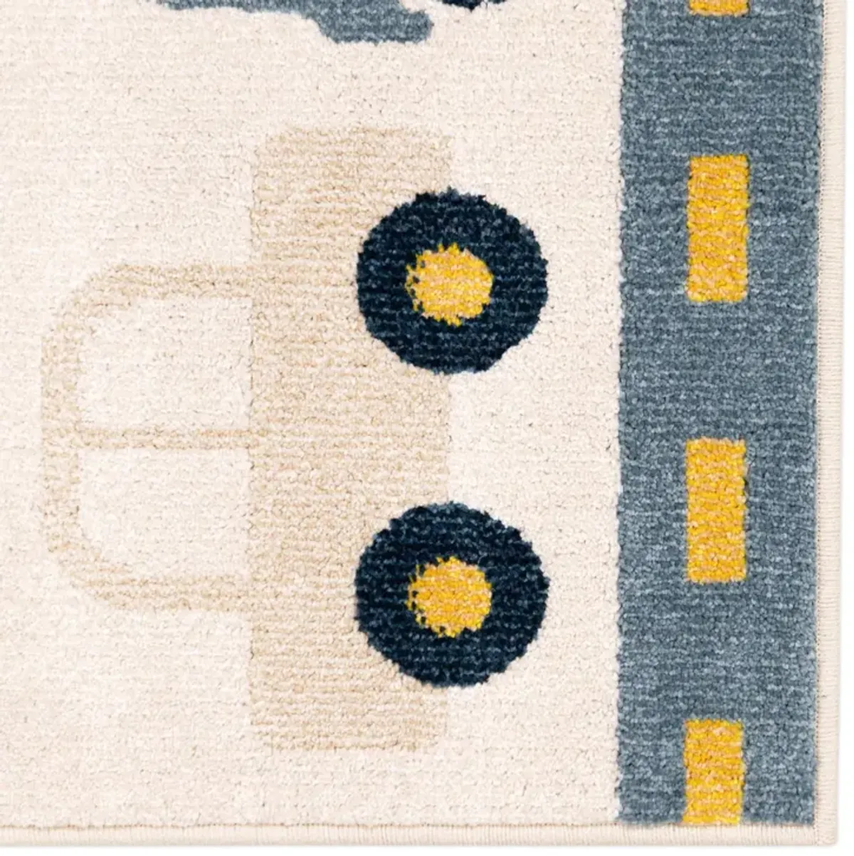 Traffic White Area Rug - 5 3  X 7 0 