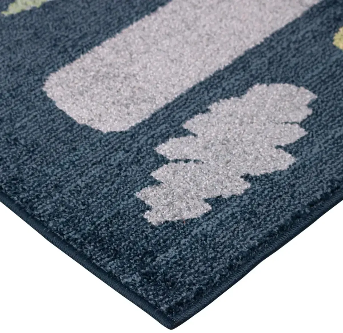 Crayons Navy Multi - 5 3  x 7 0  Area Rug