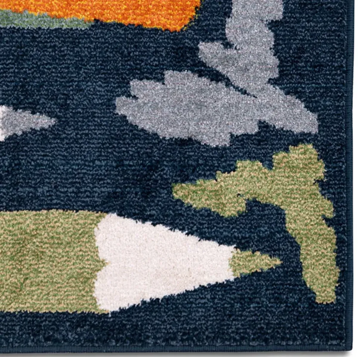 Crayons Navy Multi - 5 3  x 7 0  Area Rug