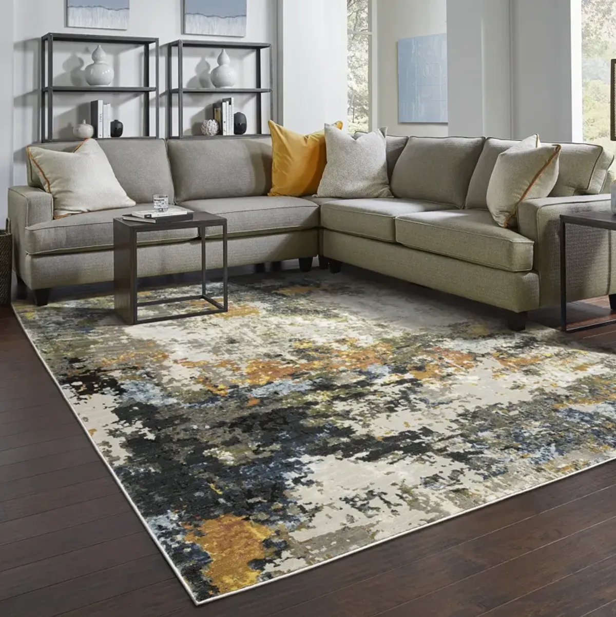 Caravan Beige Multi - 5 3  x 7 6  Area Rug