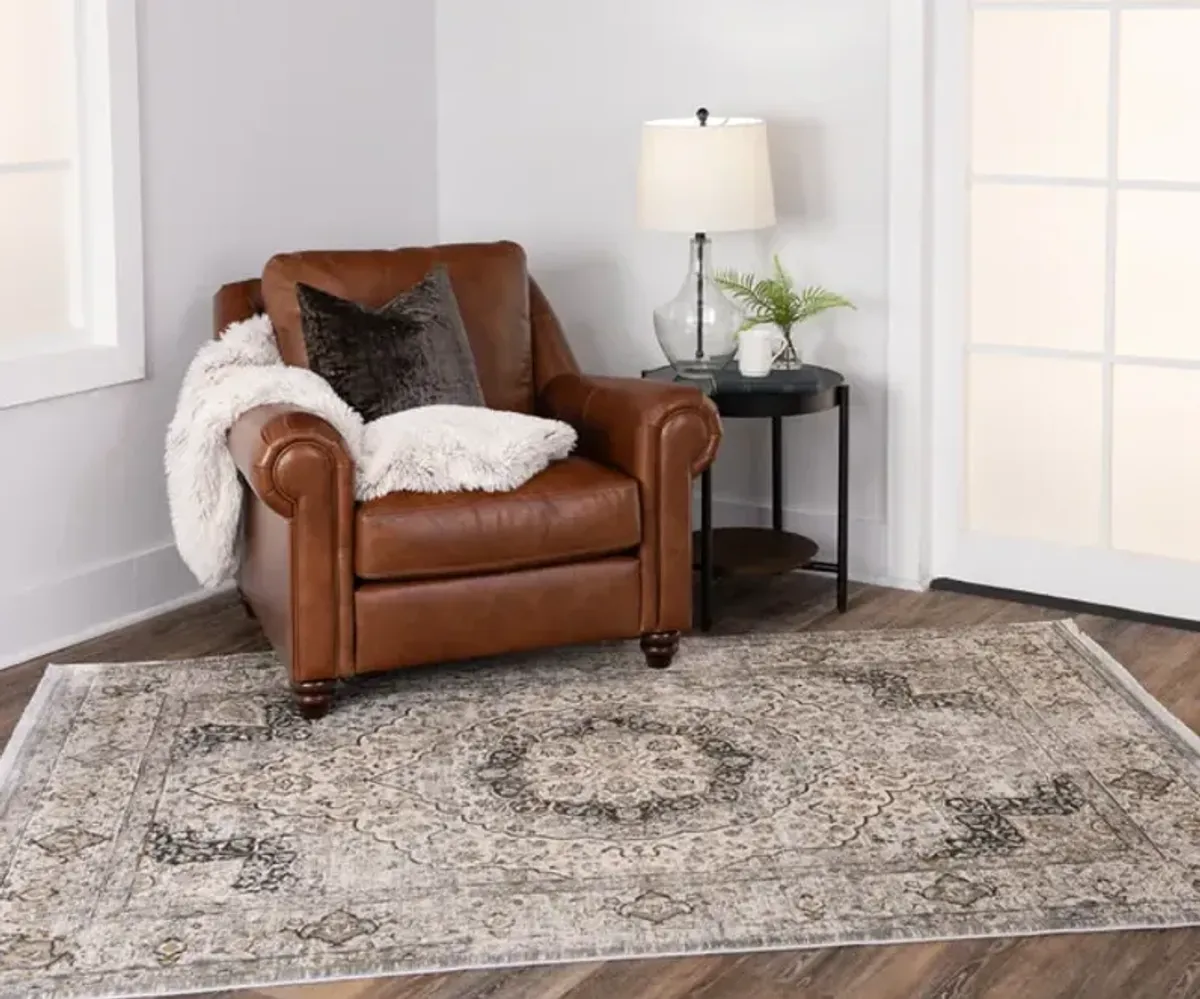 Clara Grey Flow Area Rug - 5 3  X 7 7