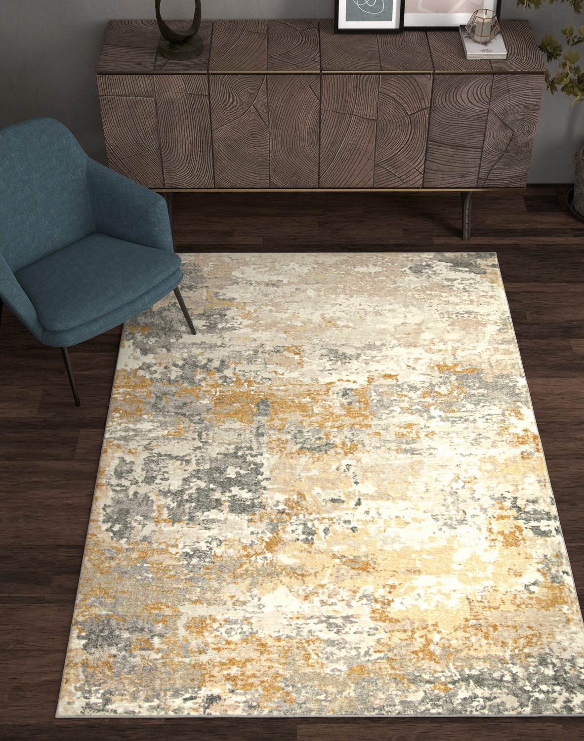 Roxy Gold Landscape - 5 3  x 7 6  Area Rug