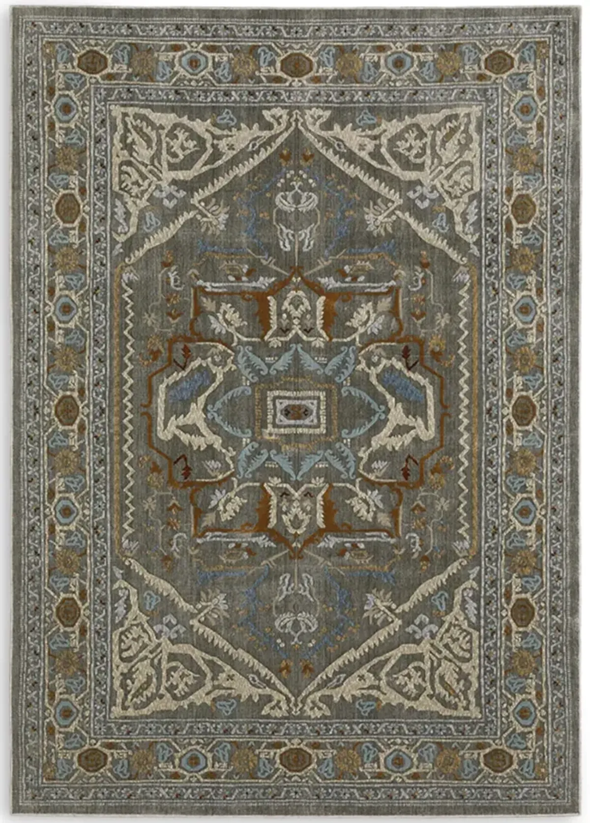 Ellington Grey Multi  5 3  X 7 6  Area Rug