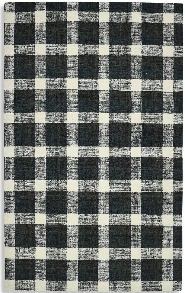 Tartan Charcoal  - 5 0  x 7 6  Area Rug