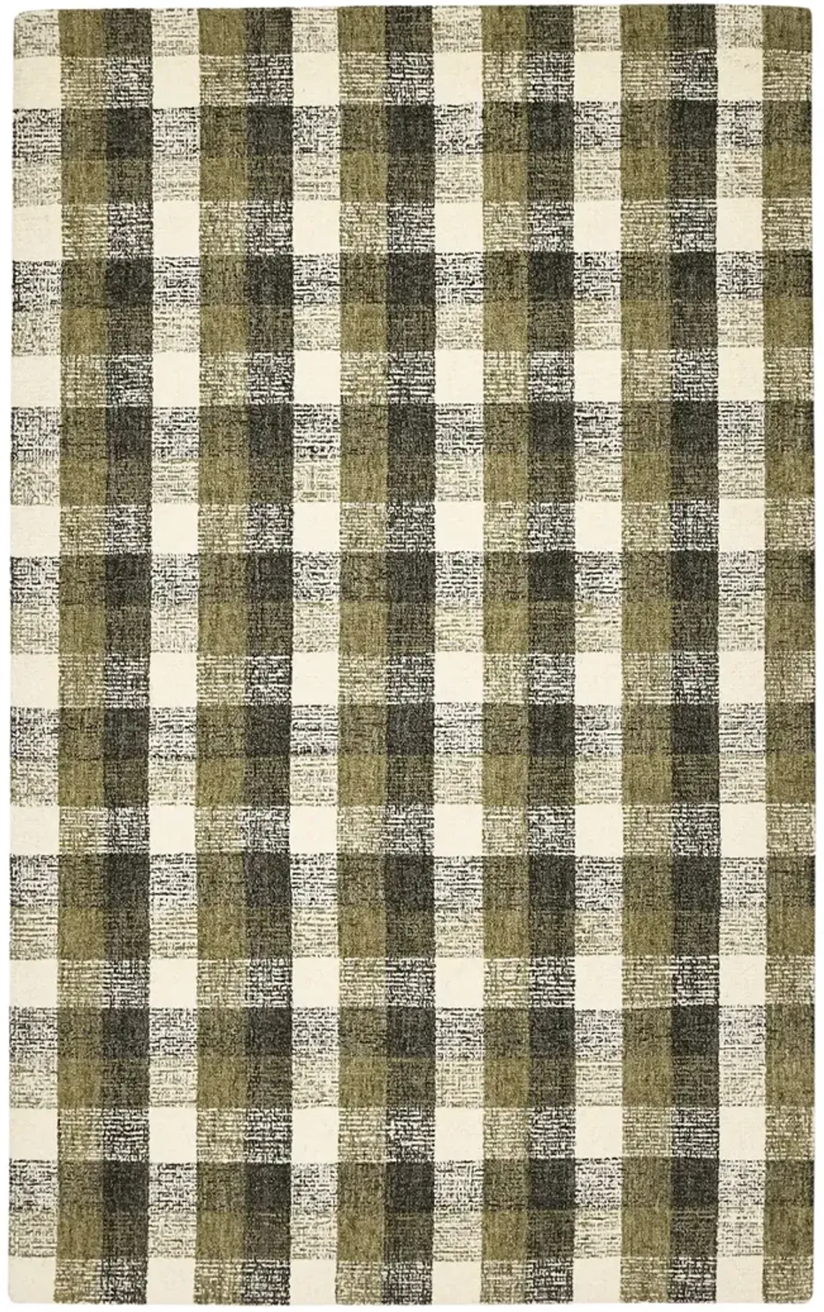 Tartan Khaki Area Rug - 5 0  X 7 6  