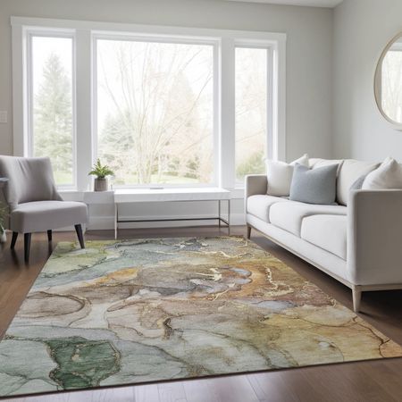 Odyssey Taupe Area Rug- 5 0  X 7 6 