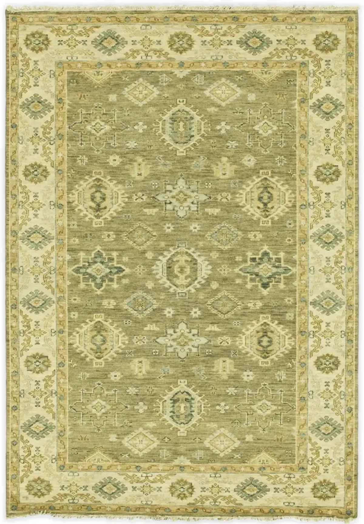 Hand Knotted Area Rug - 6 1  X 8 10 