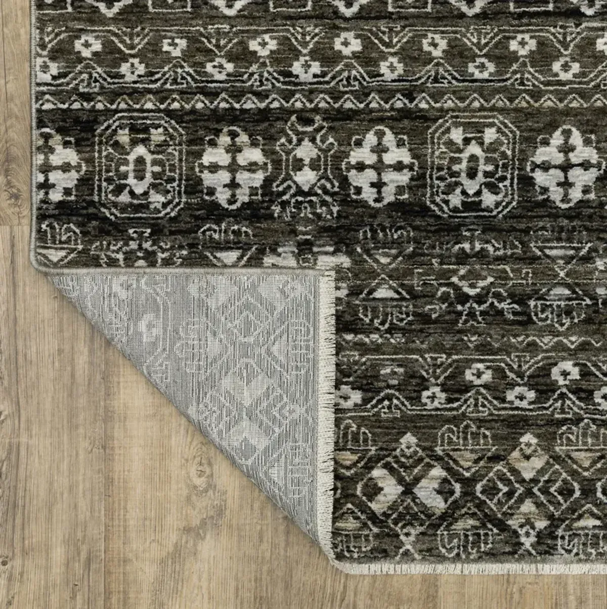 Chamberlain Grey Black Area Rug - 5 3  X 7 6 