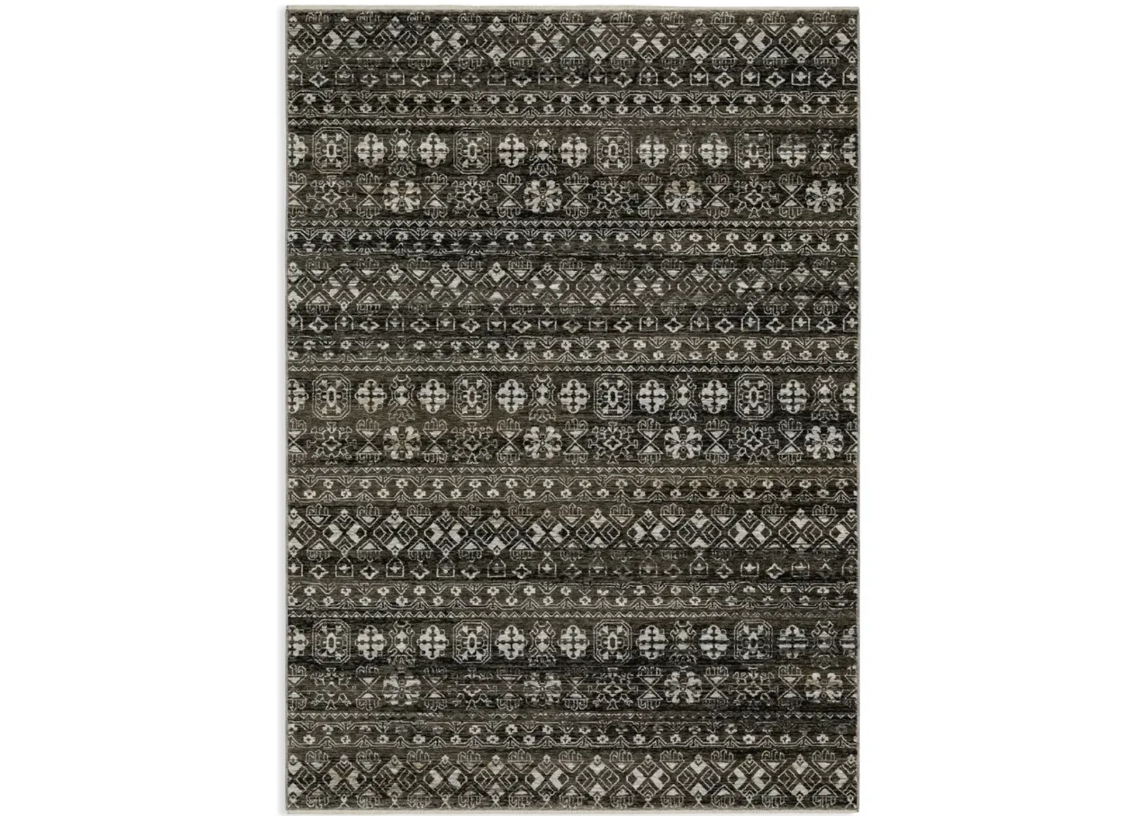 Chamberlain Grey Black Area Rug - 5 3  X 7 6 