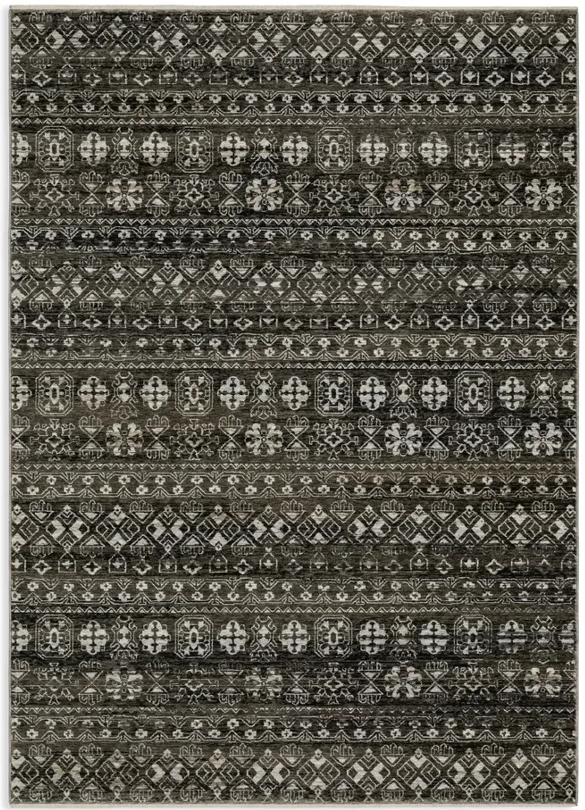 Chamberlain Grey Black Area Rug - 5 3  X 7 6 