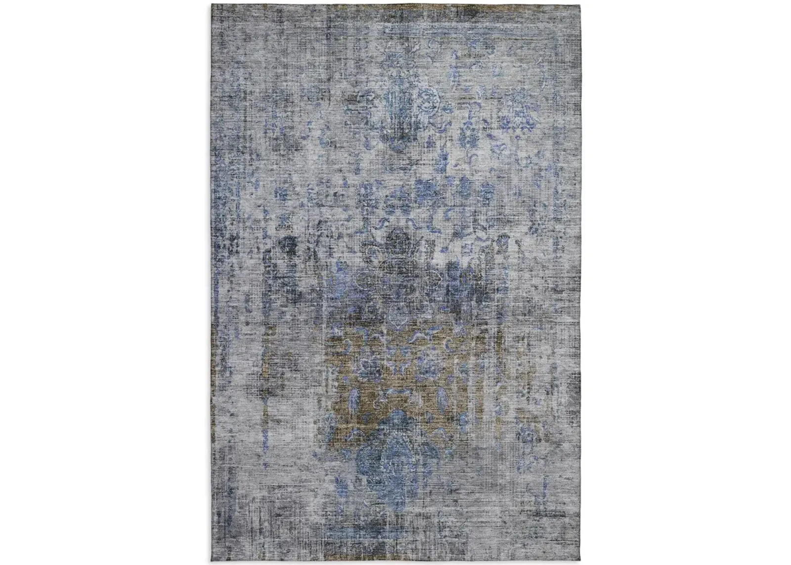 Karaj Blue Area Rug - 5 0  X 7 6 