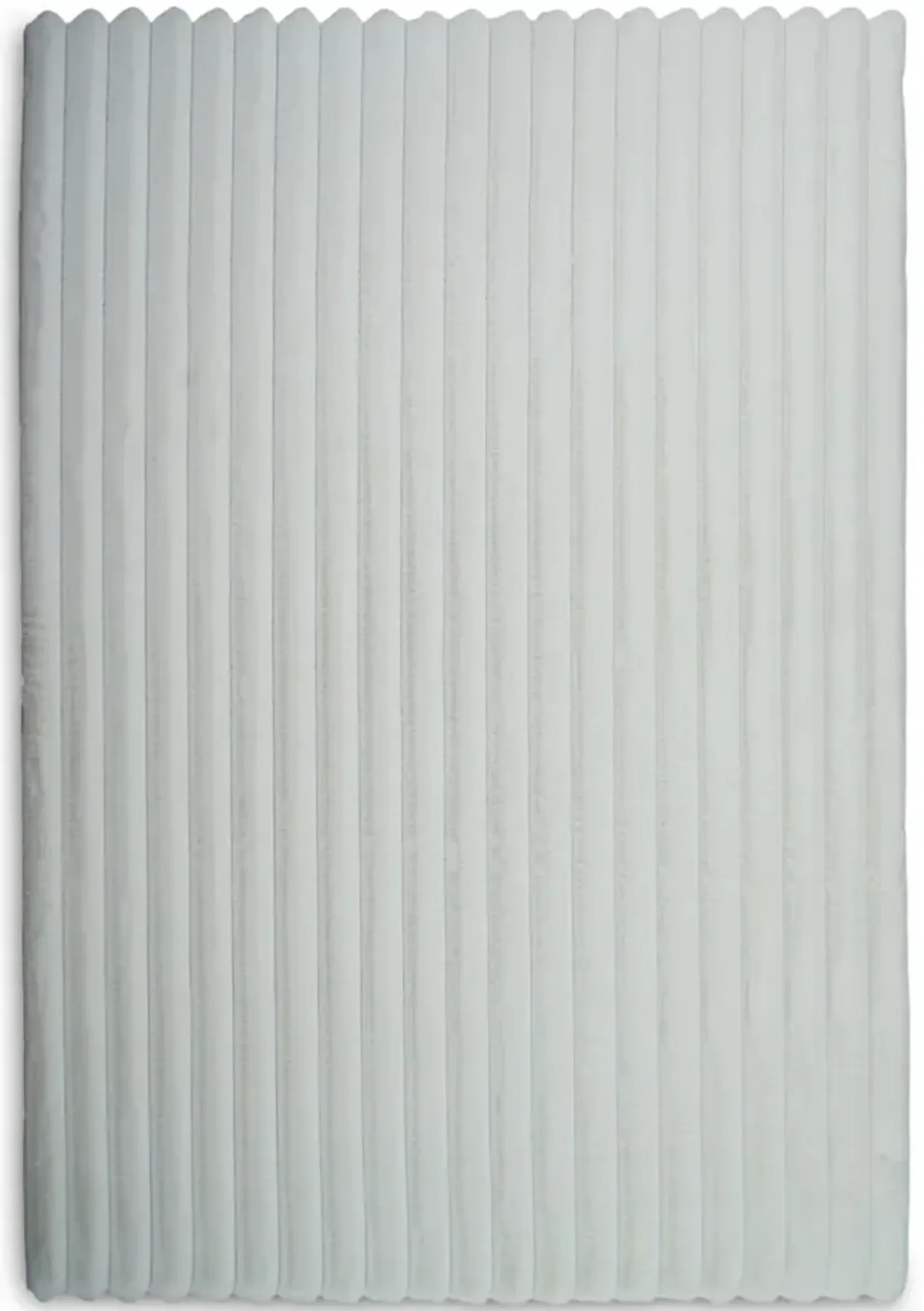 Madrid White Corded Shag Area Rug - 5 0  X 7 0  