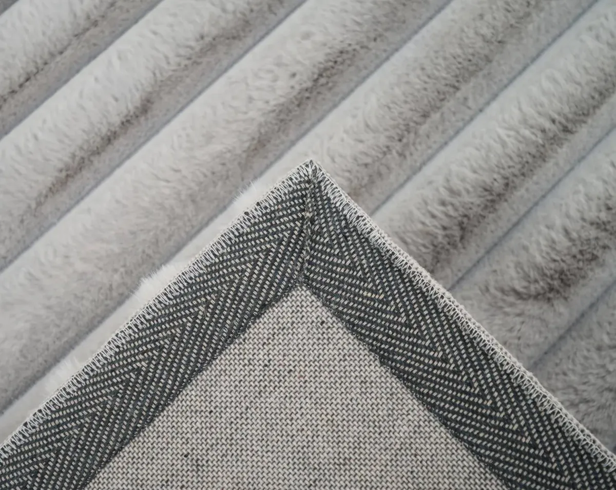 Madrid Corded Shag Silver Area Rug - 5 0  X 7 0 