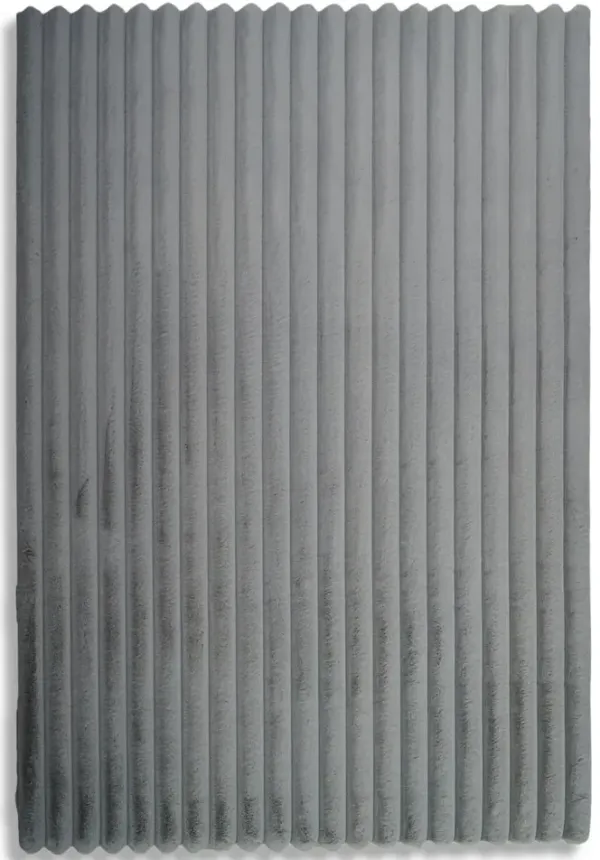Madrid Corded Shag Silver Area Rug - 5 0  X 7 0 