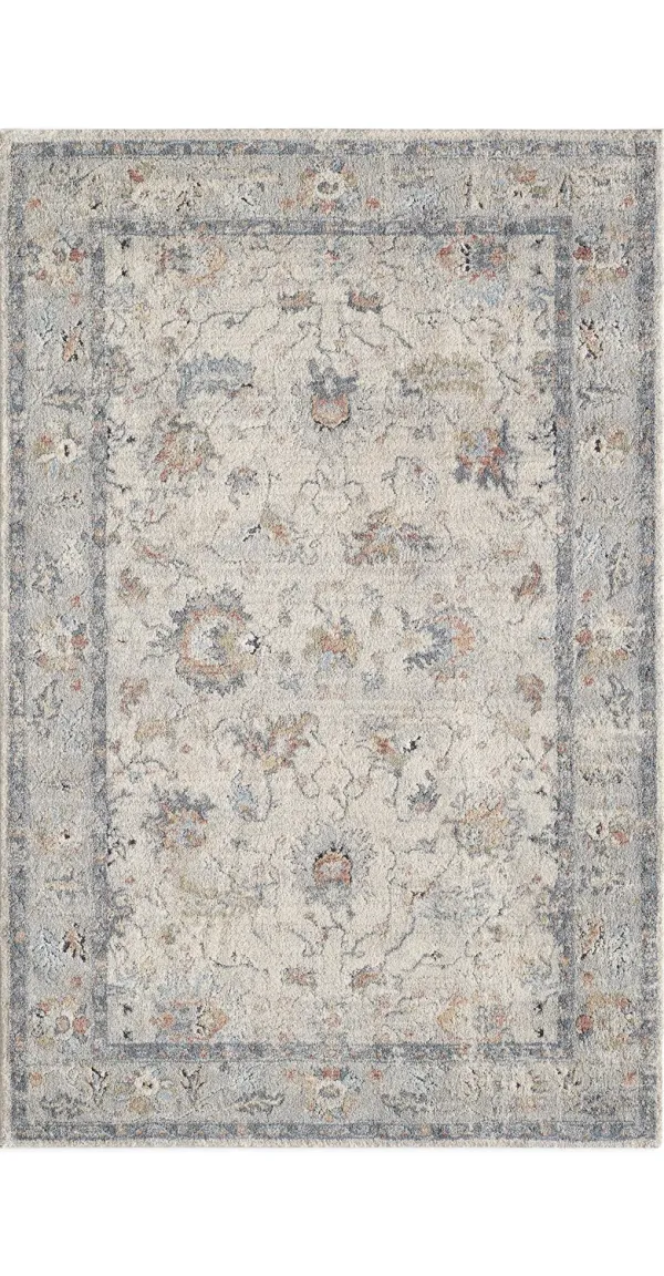 Solana Ivory Grey Delaney Area Rug - 5 0  X 7 10 