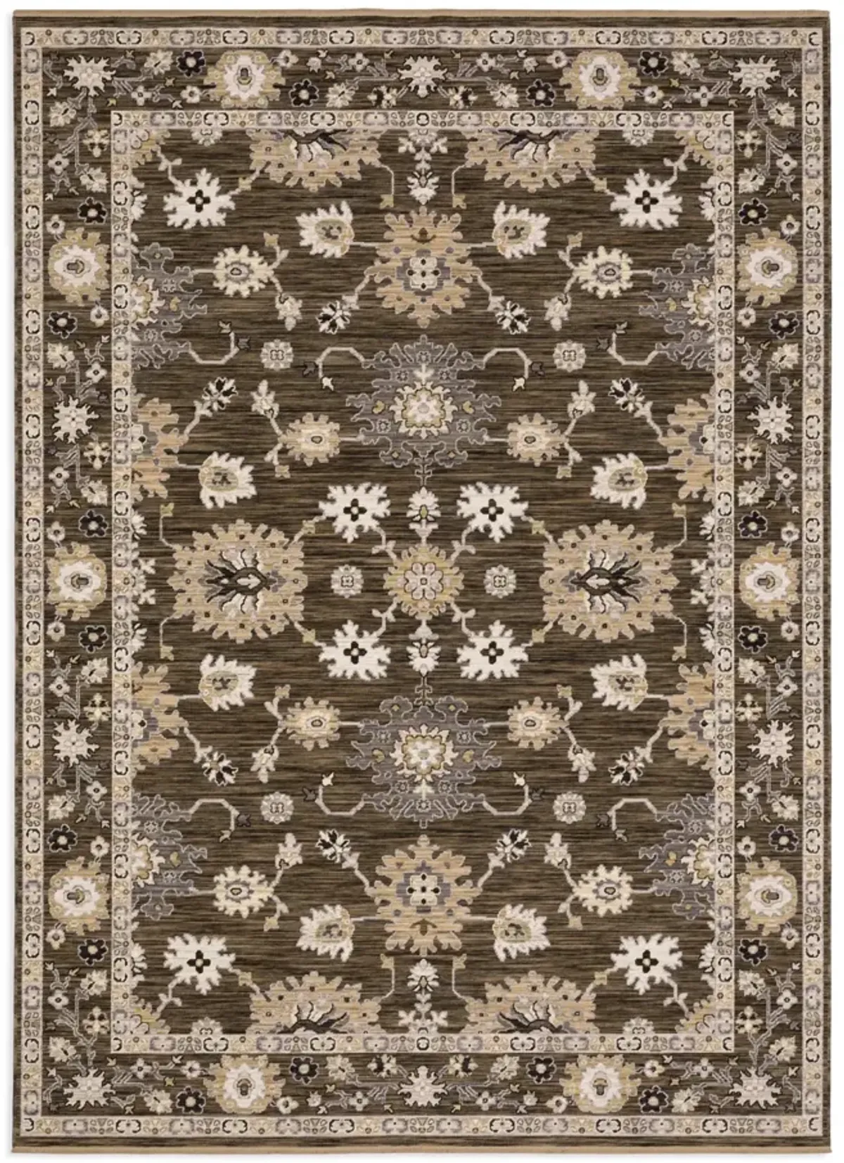 Acacia Kashan Coffee Area Rug - 5 3  X 7 6 